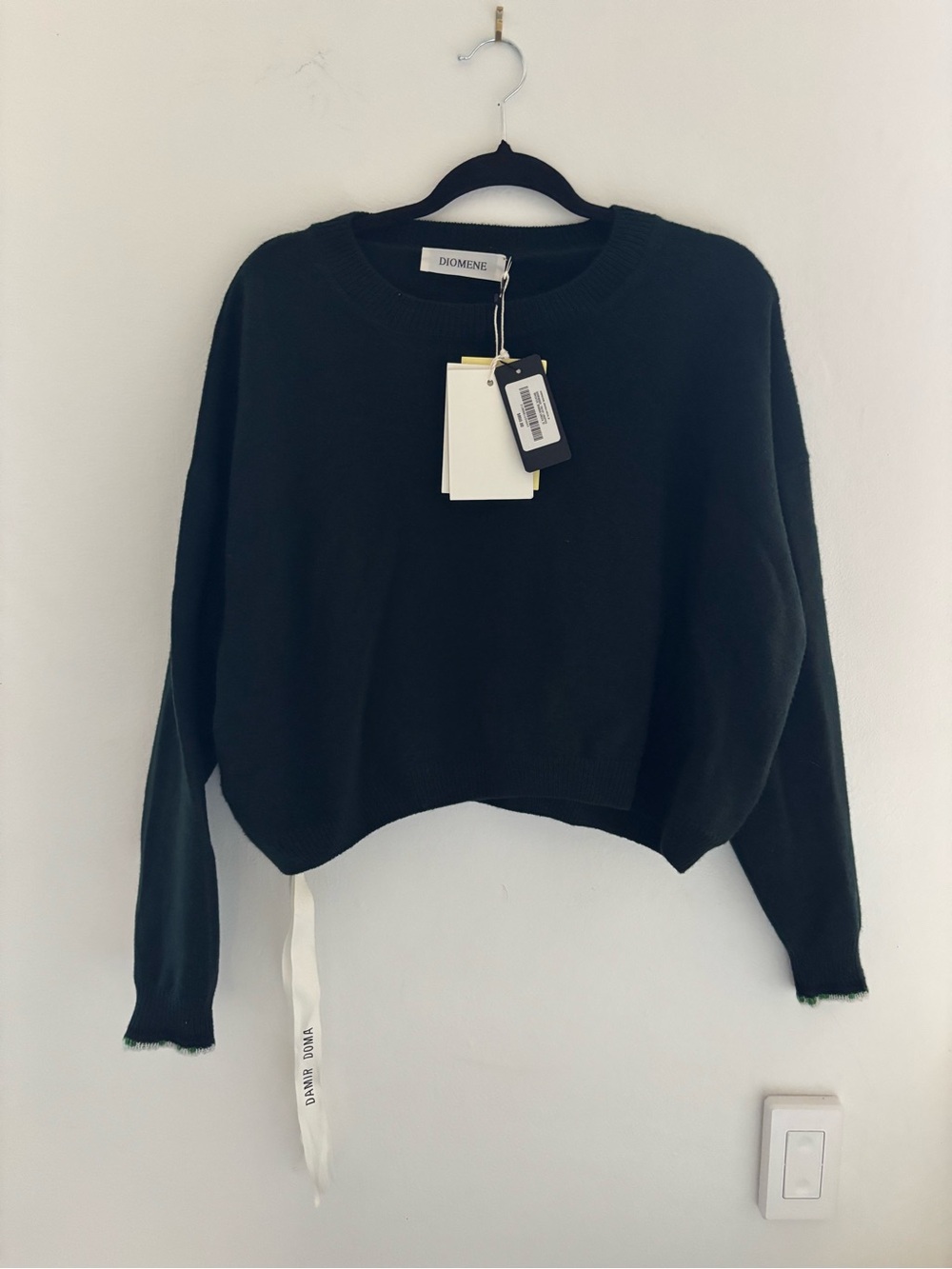 Diomene tricot Cropped Sweater Smrag green